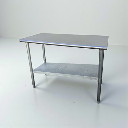 Refined Condition – Commercial Stainless Steel Work Table – 48" x 24" – With Undershelf – NSF – Fully Tested & Ready for Use!
