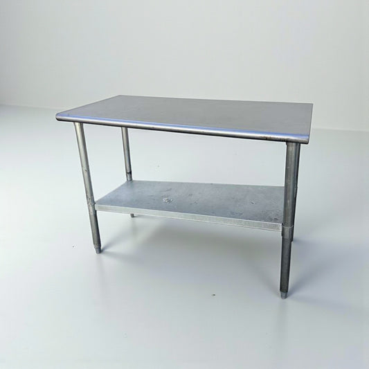 Refined Condition – Commercial Stainless Steel Work Table – 48" x 24" – With Undershelf – NSF – Fully Tested & Ready for Use!