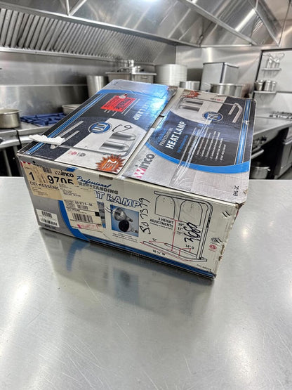 Brand-New Condition – Winco EHL-2C – Commercial Dual-Bulb Heat Lamp – 3-Position Adjustable Height – 500W – 120V – Open Box!