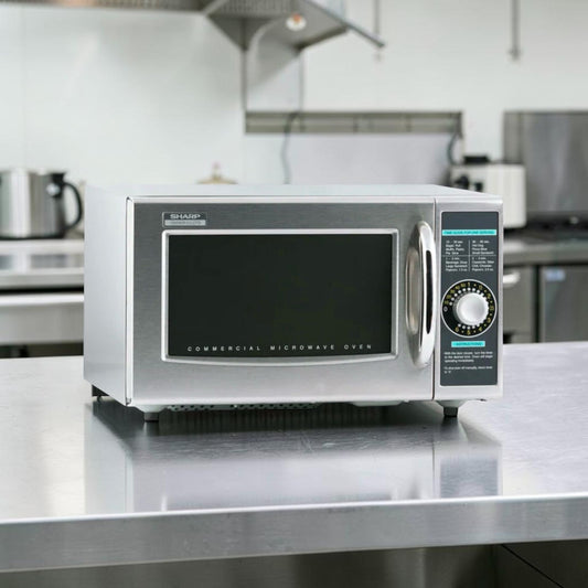 Top-Tier Condition – Sharp R-21LCFS Commercial Microwave Oven – 1000W – Stainless Steel – Dial Control – 120V – Fully Tested & Operational!