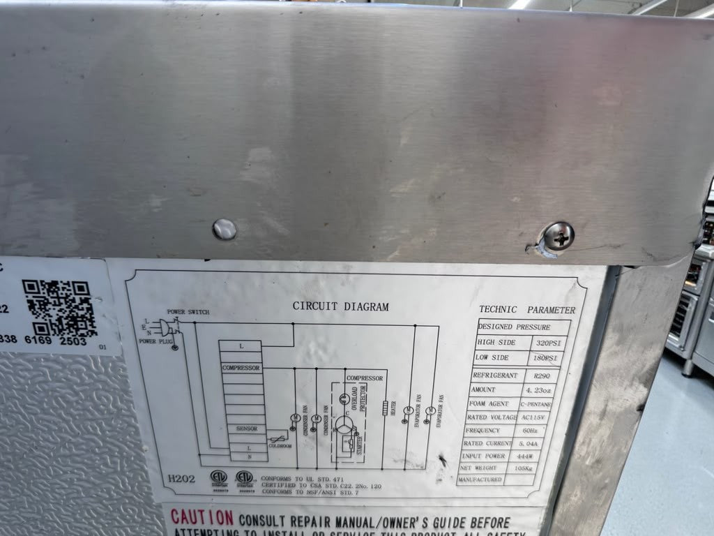 Optimal Condition – Cooler Depot CB60 – 60" Commercial Two-Drawer Refrigerated Chef Base – Heavy-Duty Stainless Steel Top – 115V – NSF-Compliant Design – Fully Tested & Operational!