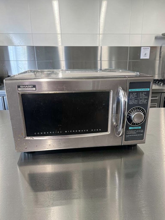 Excellent Condition – Sharp R-21LCFS – Commercial Microwave Oven – 1000W – Stainless Steel – UL Listed – Fully Tested & Operational!