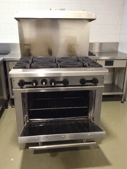 Exceptional Condition – Connerton Commercial 6-Burner Gas Range with Oven – Natural Gas – Fully Tested & Working!