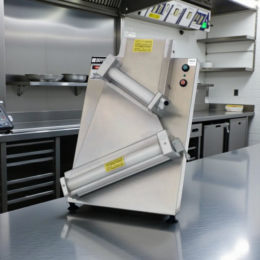 Brand New Condition – Doyon DL18DP – Countertop Double Pass Dough Sheeter – 2 Angled Rollers – Sheets Dough Up to 17" – 120V – NSF / ETL Listed – Fully Tested & Operational!