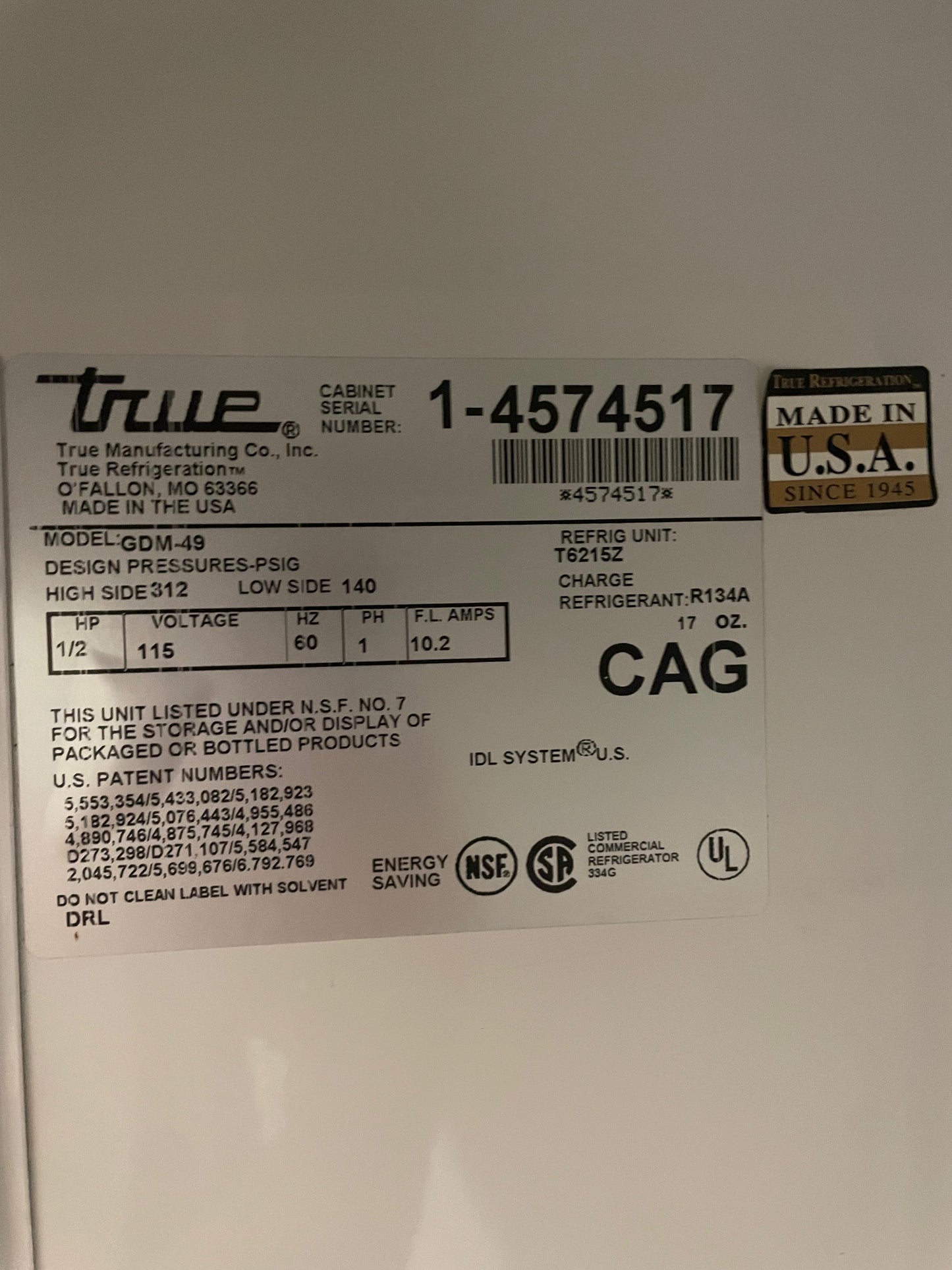 Premium Condition – True GDM-49 Commercial Glass Door Merchandiser – 115V / Single Phase – Fully Tested & Working!