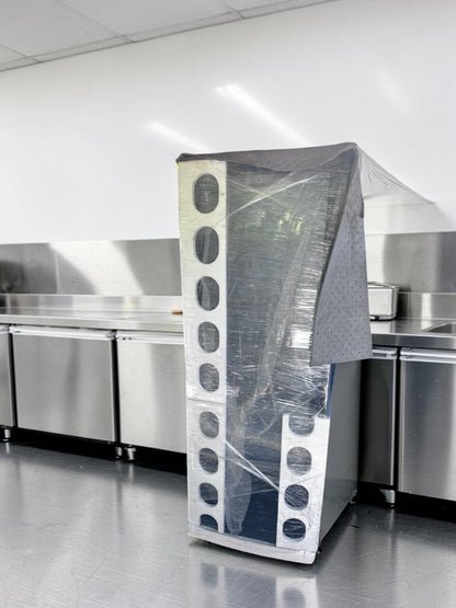Brand New Condition – Marchia MVS500-B – Vertical Refrigerated Cake Display Case – Black Exterior – LED Lighting – 110V – ETL / NSF Certified – Fully Tested & Operational!