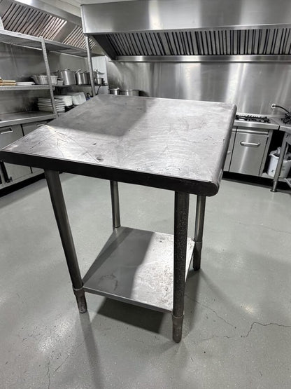 First-Class Condition – Commercial Stainless Steel Work Table – 24" x 24" – Adjustable Undershelf – Fully Cleaned & Ready for Use!