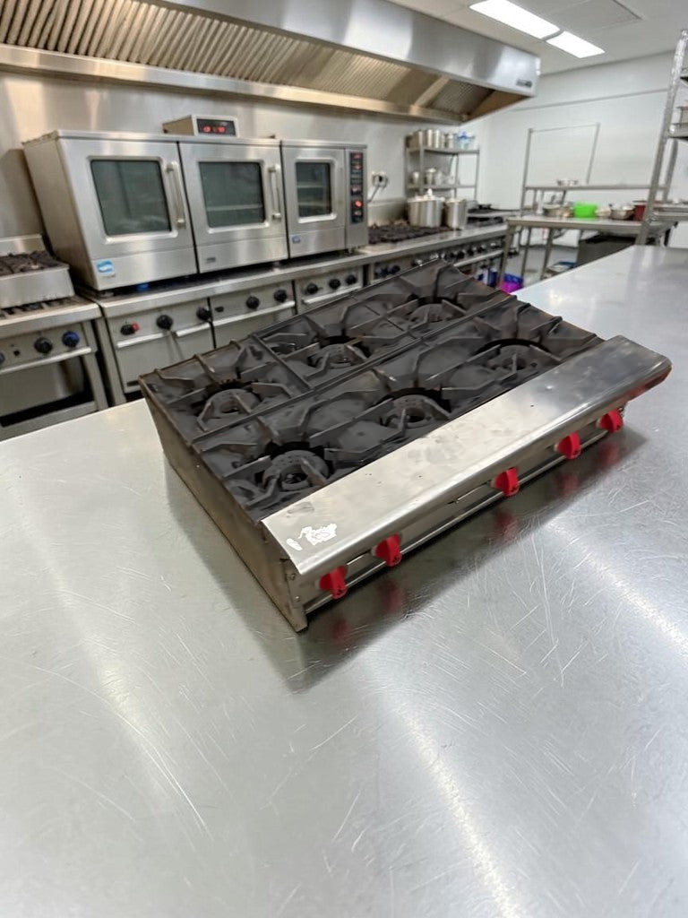 High-Grade Condition – American Range ARHP-36-6 – 36" Heavy Duty Commercial Gas Hot Plate – 6 Open Burners – 192,000 BTU – Fully Tested & Operational!