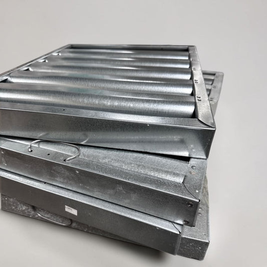 High-Grade Condition – Quantity 8 – 16" × 20" Commercial Galvanized Steel Baffle Hood Filters – Restaurant Exhaust Grease Filters – Heavy-Duty – Ready for Service!