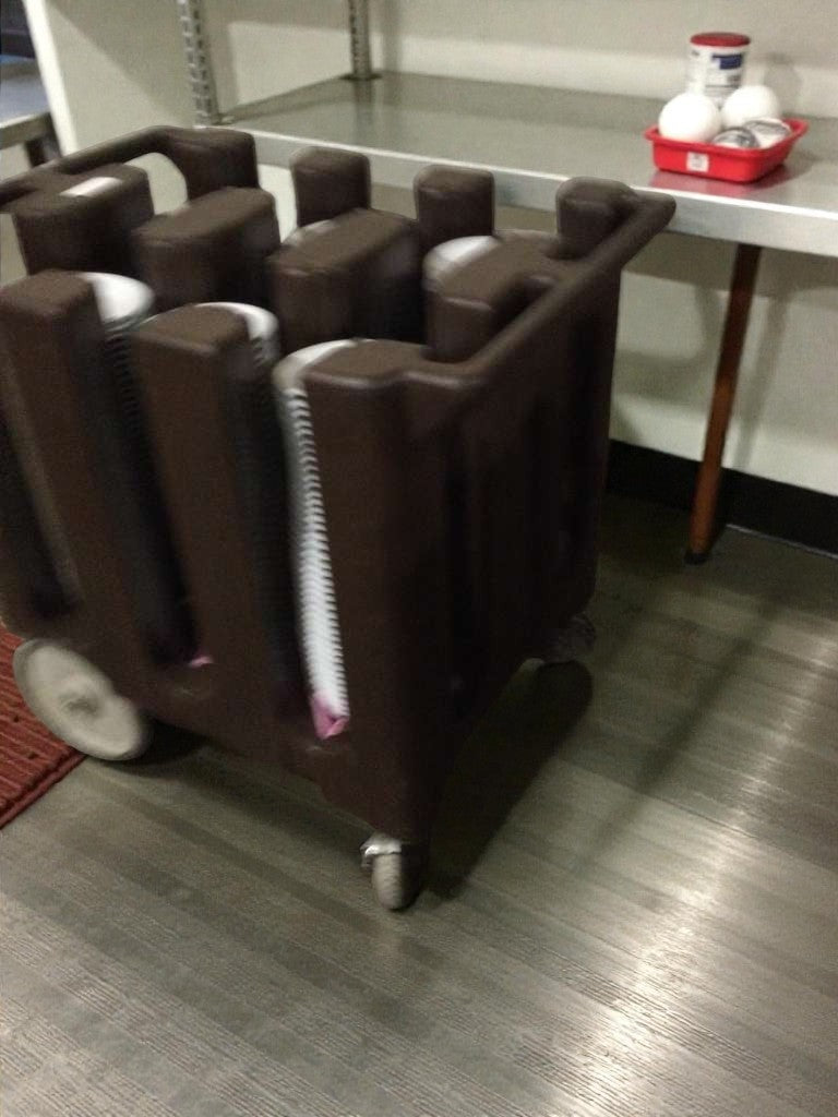 Like-New Condition – Commercial Mobile Dish & Plate Dispensing Cart – Heavy-Duty – Ready for Service!