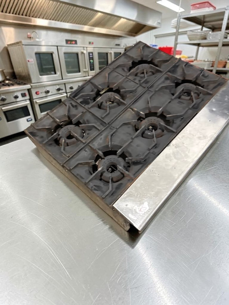High-Grade Condition – American Range ARHP-36-6 – 36" Heavy Duty Commercial Gas Hot Plate – 6 Open Burners – 192,000 BTU – Fully Tested & Operational!