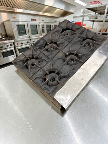 High-Grade Condition – American Range ARHP-36-6 – 36" Heavy Duty Commercial Gas Hot Plate – 6 Open Burners – 192,000 BTU – Fully Tested & Operational!