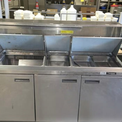 Prime Condition – Commercial Stainless Steel Refrigerated Sandwich Prep Table – 3 Door – Fully Tested & Operational!