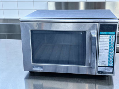 Superb Condition – Sharp R-22GT Commercial Microwave Oven – 1200W – Stainless Steel – 120V – Fully Tested & Operational!
