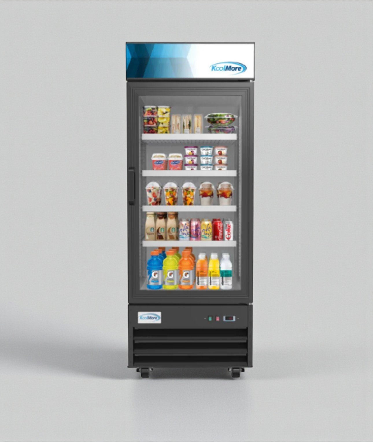 Brand -New Condition – KoolMore One-Door Glass Merchandiser Refrigerator (Scratch & Dent)