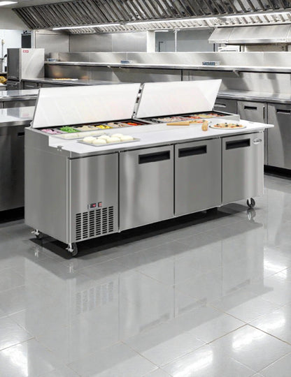 Brand New – Scratch & Dent – Koolmore 72" Refrigerated Pizza Prep Refrigerator