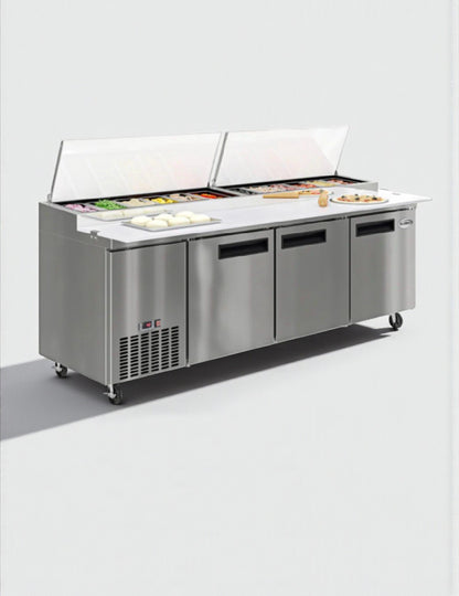 Brand New – Scratch & Dent – Koolmore 72" Refrigerated Pizza Prep Refrigerator