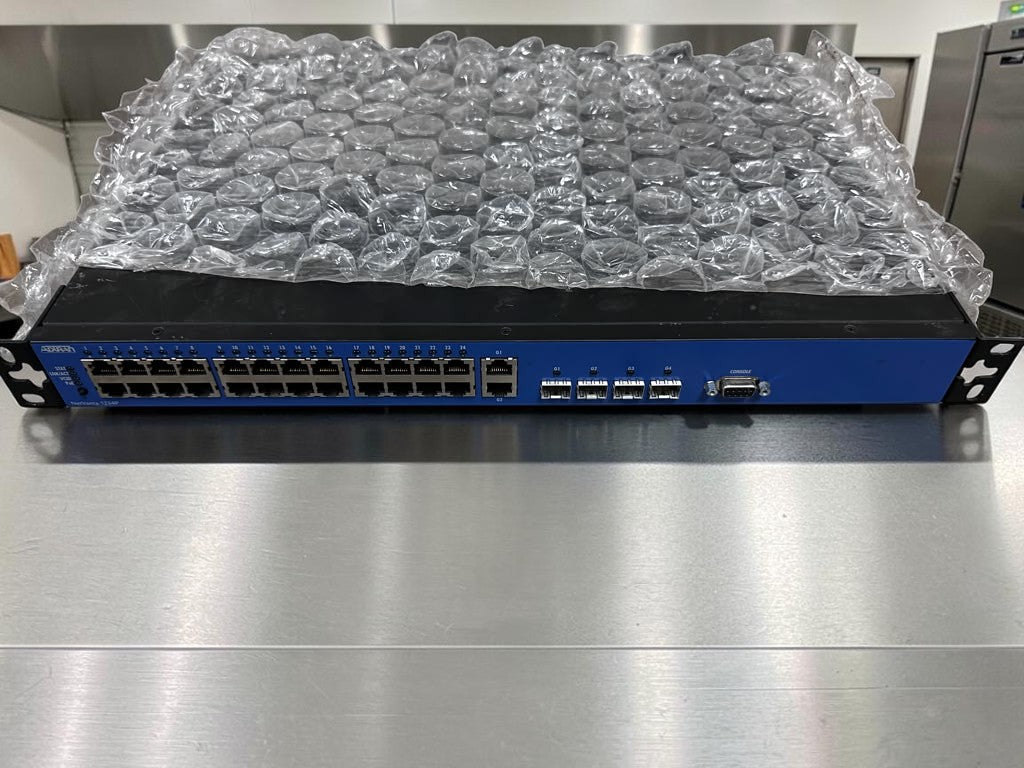 Dependable Condition – ADTRAN NetVanta 1234P 3rd Gen – 24-Port Fast Ethernet PoE Managed Switch – Quad Gigabit Uplinks – Fully Tested & Operational!