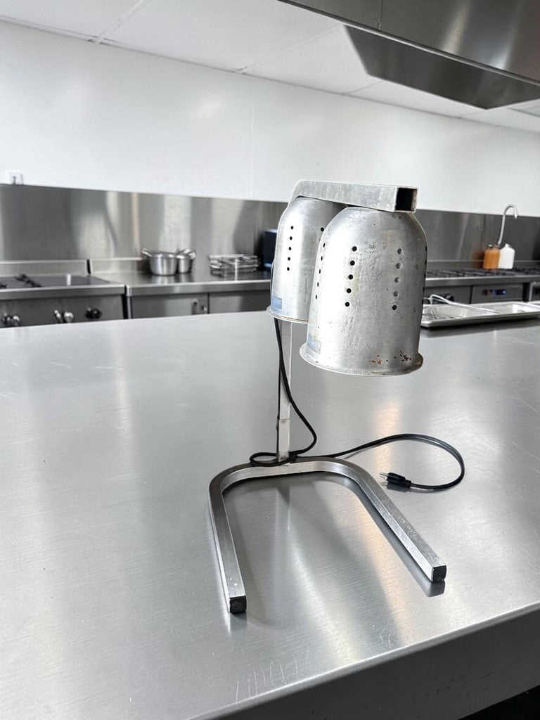 High-Quality Condition – Winco EHL-2 – Commercial Two-Bulb Infrared Food Heat Lamp – Adjustable Freestanding Aluminum Frame – 120V, 500W – Fully Tested & Operational!