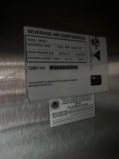High-Quality Condition – Beverage-Air HBF49-1 Horizon Series – 52" Two-Section Solid-Door Reach-In Freezer – 46.2 Cu. Ft. – Bottom-Mounted Refrigeration – 115V – Fully Tested & Operational!