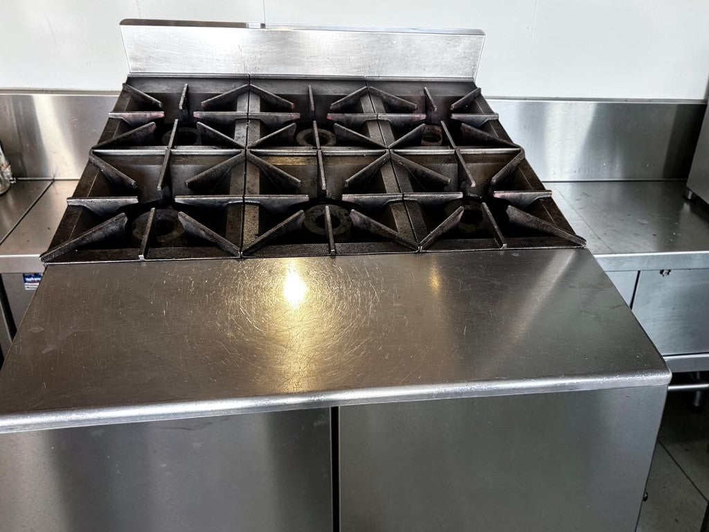 Optimal Condition – Vulcan – 36" Commercial 6-Burner Countertop Gas Hot Plate / Range – 150,000 BTU – Heavy Cast-Iron Grates – Fully Tested & Operational!