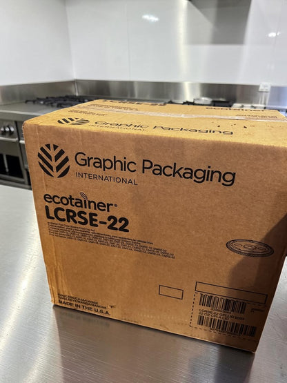 Brand-New Sealed Case – Graphic Packaging ecotainer LCRSE-22 – Clear Compostable PLA Cold-Cup Lids – 12–24 oz Compatibility – 2,000 Count