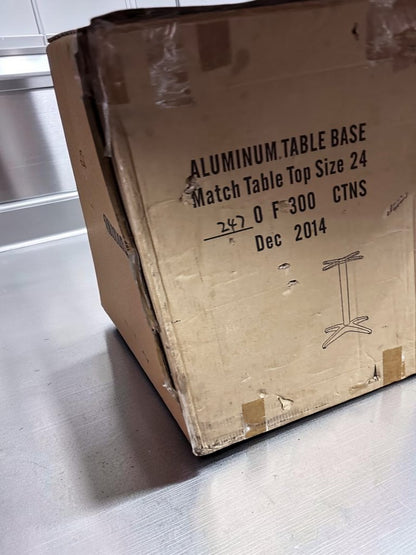 Brand New Condition – Aluminum Restaurant Table Base – Fits 24" Table Top – Commercial Pedestal Dining Table Base – New in Box!