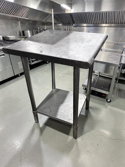First-Class Condition – Commercial Stainless Steel Work Table – 24" x 24" – Adjustable Undershelf – Fully Cleaned & Ready for Use!