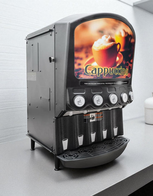 Exceptional Condition – Grindmaster PIC5 – 5-Flavor Cappuccino & Hot Beverage Dispenser – 120V – UL Listed – Fully Tested & Operational!