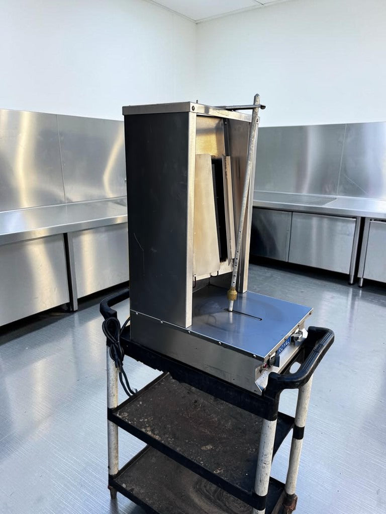 High-Quality Condition – Royal Range RVB-2 – Commercial Two-Burner Vertical Gyro Broiler – Propane Gas – 26,000 BTU – Motorized Rotisserie – NSF Certified – Fully Tested & Operational!