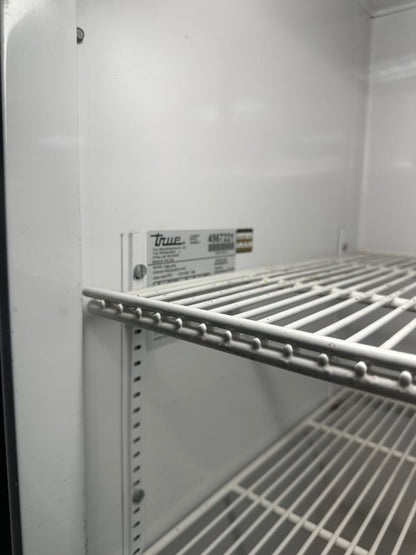 Elite Condition – True GDM-49 – 49 Cu. Ft. Commercial Two Glass Door Refrigerated Merchandiser – Sliding Doors – Illuminated Sign Panel – 115V – Fully Tested & Operational!
