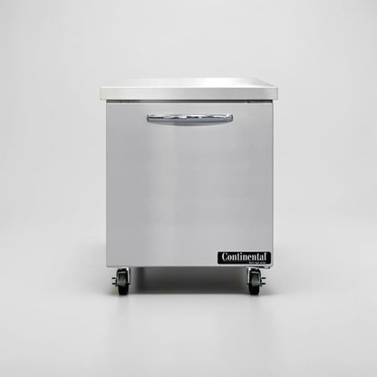 Exceptional Condition – Continental Undercounter Refrigerator – 1 Door – Commercial Stainless Steel – Fully Tested & Operational!