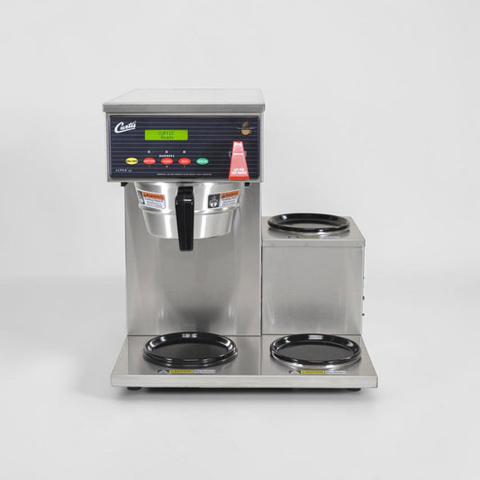 First-Class Condition – Wilbur Curtis ALPHA-IIIS – Commercial 3-Station Coffee Brewer – Stainless Steel – Fully Tested & Operational!
