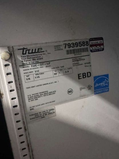 Immaculate Condition – True TUC-27-LP – 27” Commercial Undercounter Refrigerator – 115V – Made in USA – Fully Tested & Operational!
