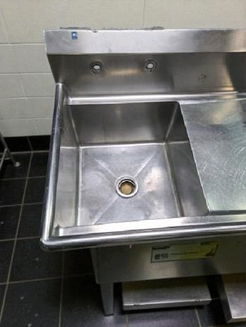 Premium Condition – One-Compartment Stainless Steel Commercial Kitchen Sink – Right-Side Drainboard – NSF – Fully Tested & Ready for Use!