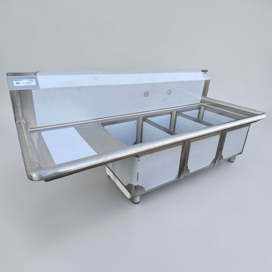 Brand New – KoolMore SC121610-16L3 Stainless Steel 3 Compartment Sink w/ Left Drainboard – Commercial Kitchen Sink – NSF Certified!