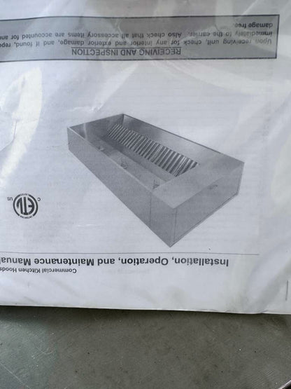 Exceptional Condition – Commercial Stainless Steel Vent Hood / Exhaust Hood System – Heavy Duty Kitchen Ventilation Canopy – NSF / ETL Ready!