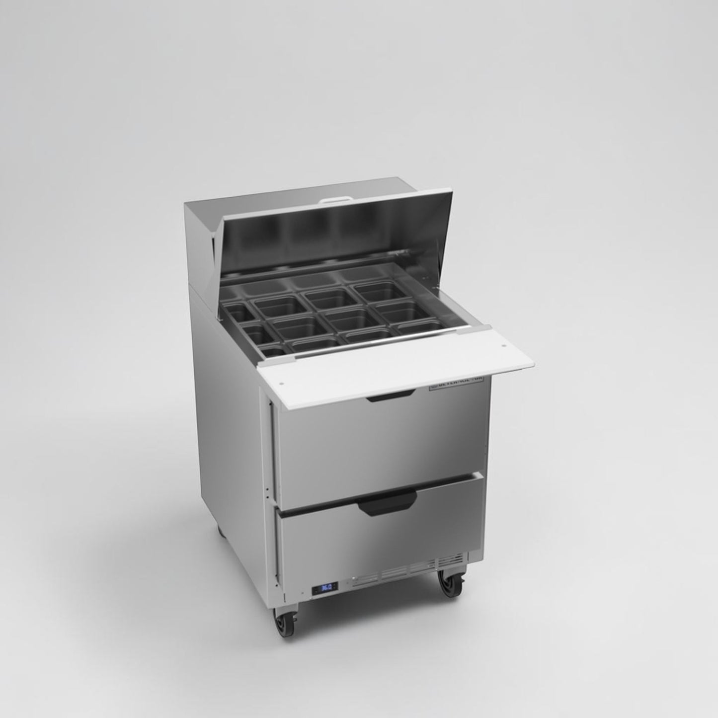Optimal Condition – Beverage-Air SPED27HC-12M-B – 27" Mega Top Refrigerated Prep Unit with Drawers – 6.8 Cu. Ft. – 115V – R290 – UL / NSF Listed – Fully Tested & Operational!