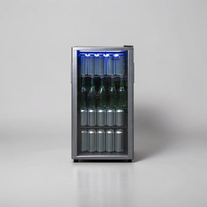 Outstanding Condition – Danby DBC120BLS-3 3.5 Cu. Ft. Beverage Center – Glass Door Cooler – Freestanding – 115V – Fully Tested & Operational!