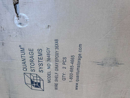 Brand New – Scratch & Dent – Quantum Storage Systems Gray Epoxy Wire Shelving Starter Kit