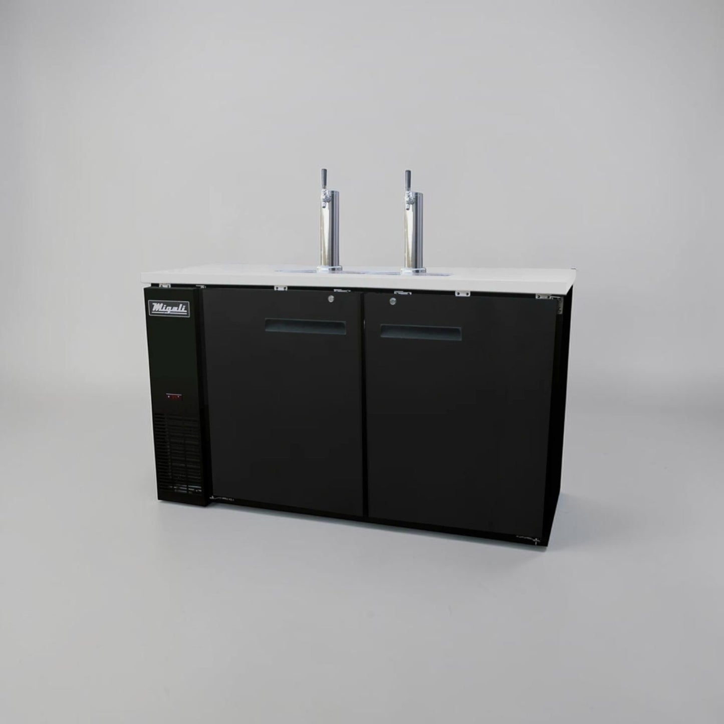Top-Tier Condition – Migali C-DD60-2-HC 60" Commercial Kegerator Beer Dispenser – Dual Tap (2 Columns) – 2 Keg Capacity – 115V – Fully Tested & Operational!