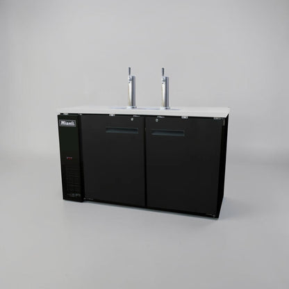 Top-Tier Condition – Migali C-DD60-2-HC 60" Commercial Kegerator Beer Dispenser – Dual Tap (2 Columns) – 2 Keg Capacity – 115V – Fully Tested & Operational!