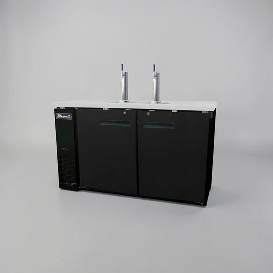 Top-Tier Condition – Migali C-DD60-2-HC 60" Commercial Kegerator Beer Dispenser – Dual Tap (2 Columns) – 2 Keg Capacity – 115V – Fully Tested & Operational!