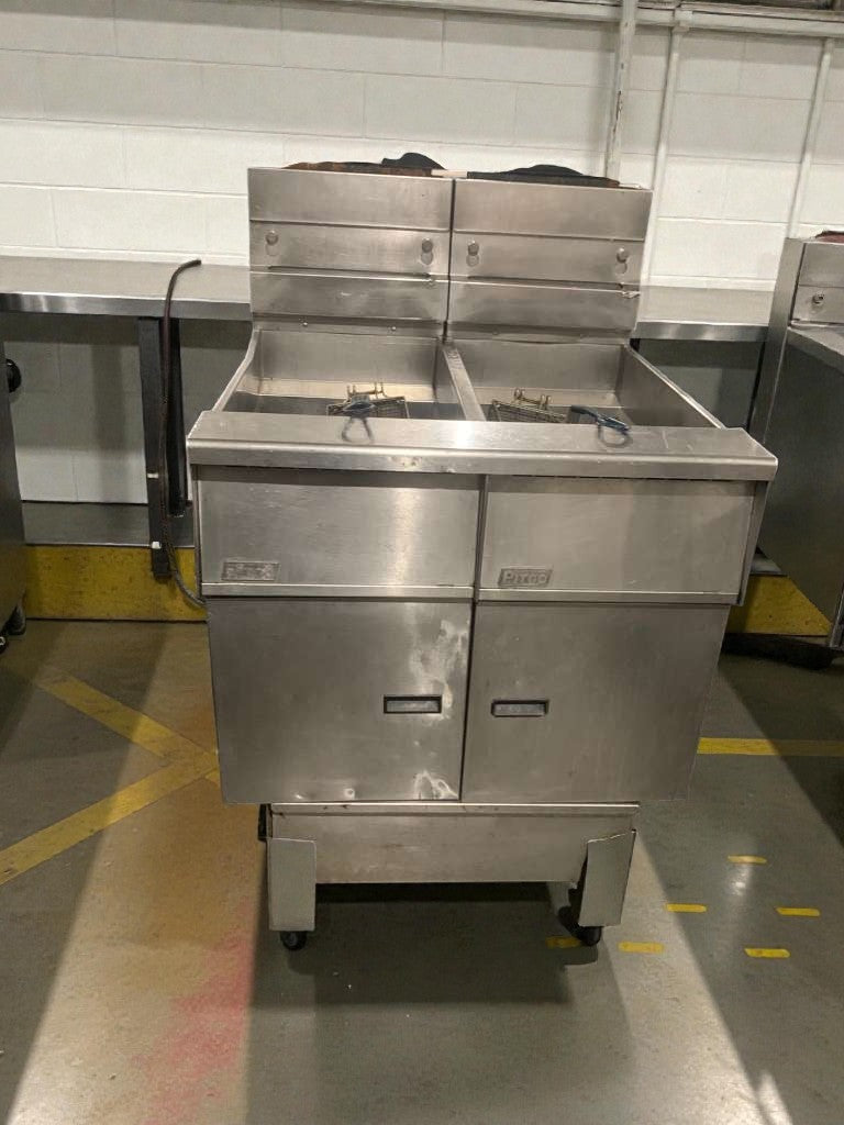 Exceptional Condition – Pitco SG14 Commercial Gas Fryer – Natural Gas – Fully Tested & Working!