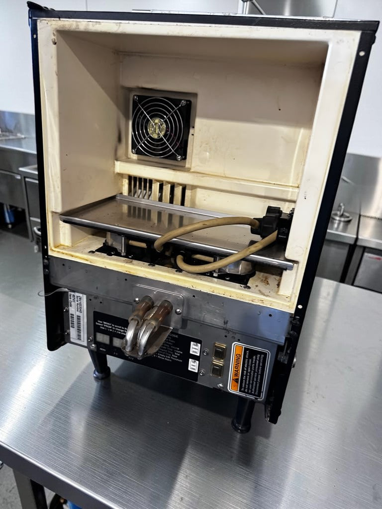 High-Grade Condition – BUNN LCC-2 LP Javo – Low-Profile Two-Product Liquid Coffee Dispenser – Chilled Cabinet – Hot Water Dispensing – 120V – Fully Tested & Operational!