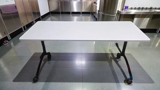 Commercial Grade Condition – Folding Flip-Top Training Table – Rolling Mobile Frame – 6 Ft – Fully Inspected & Ready for Use!