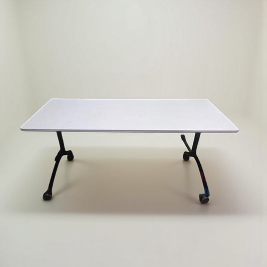 Commercial Grade Condition – Folding Flip-Top Training Table – Rolling Mobile Frame – 6 Ft – Fully Inspected & Ready for Use!