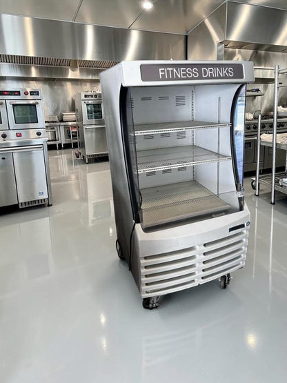 Exceptional Condition – Beverage-Air BZ13-1-W The Breeze Open Display Case – 30” Wide – 3-Tier Refrigerated Merchandiser – Fully Tested & Operational!