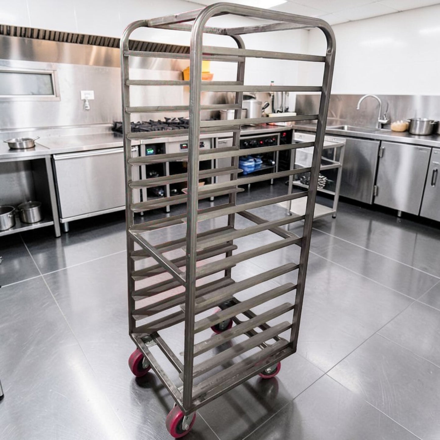 Superior Condition – Commercial Stainless Steel Bun Pan Rack – Mobile Sheet Pan Rack – Heavy-Duty Bakery / Kitchen Tray Rack – Fully Tested & Operational!