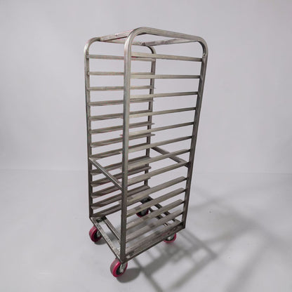 Superior Condition – Commercial Stainless Steel Bun Pan Rack – Mobile Sheet Pan Rack – Heavy-Duty Bakery / Kitchen Tray Rack – Fully Tested & Operational!